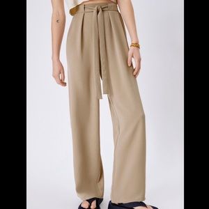 Zara tan flowy pants